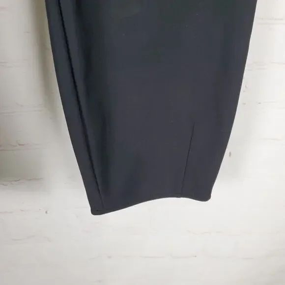 Theory Womens Tapered Dart Ponte Pant Sz L Black Pull On Cropped Pockets Stretch - Picture 9 of 16